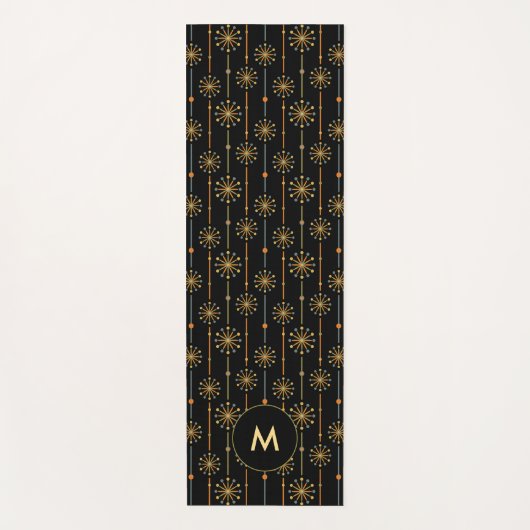 Midden-century Starburst Stripe Custom Colours SVG Yogamat (Voorkant)