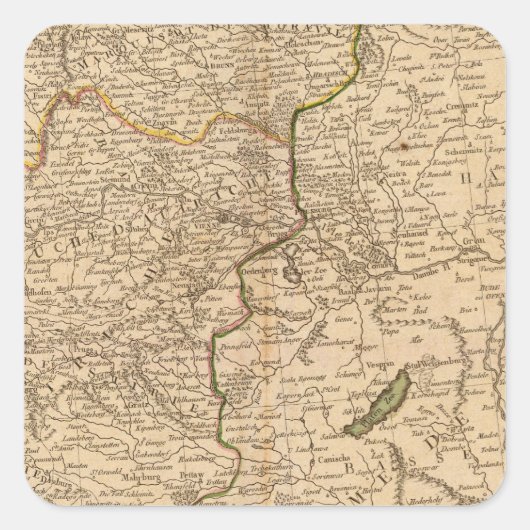Midden-Duitsland 5 Vierkante Sticker (Voorkant)