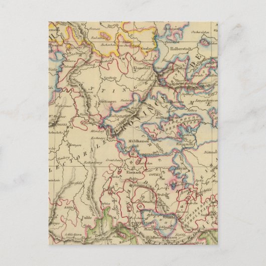 Midden-Duitsland Briefkaart (Voorkant)