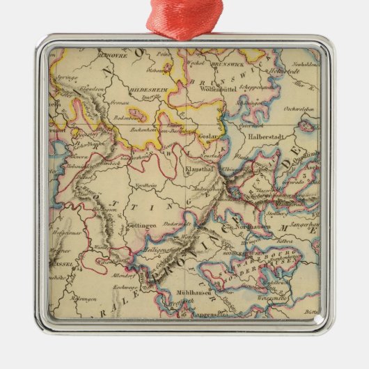 Midden-Duitsland Metalen Ornament (Voorkant)