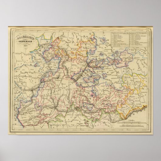 Midden-Duitsland Poster (Voorkant)