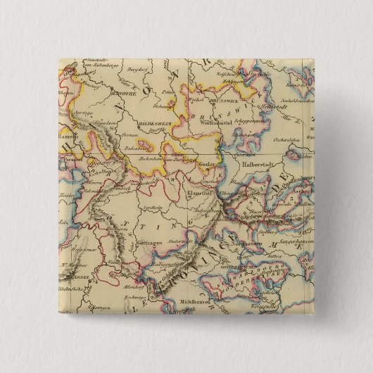 Midden-Duitsland Vierkante Button 5,1 Cm (Voorkant)