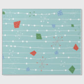 Midden-eeuw 1950 cadeaupapier (Vlak)