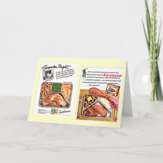 Midden-eeuw 1950 TV Diner  Kaart (Voorkant)