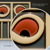 Midden-Eeuw Abstract Eyes Arts Crafts Movement Tegeltje