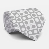 Midden eeuw abstract geometrisch patroon stropdas (Opgerold)