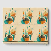 Midden Eeuw Abstract Geometrisch Retro Kunst Desig Gastenboek (Achterkant)