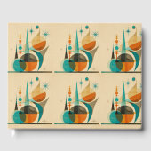 Midden Eeuw Abstract Geometrisch Retro Kunst Desig Gastenboek (Voorkant)