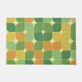 Midden Eeuw Abstract Groen Sinaasappel Geel Deurmat (Voorkant)