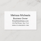 Midden eeuw Abstract Sinaasappel en Roze Custom Visitekaartje (Achterkant)