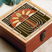 Midden-Eeuw Abstracte Florals Arts Crafts Movement Tegeltje