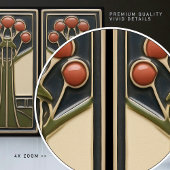 Midden-Eeuw Abstracte Florals Arts Crafts Movement Tegeltje