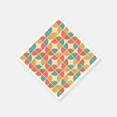 Midden eeuw Abstracte geometrische rode Blauwgroen Servet (Hoek)