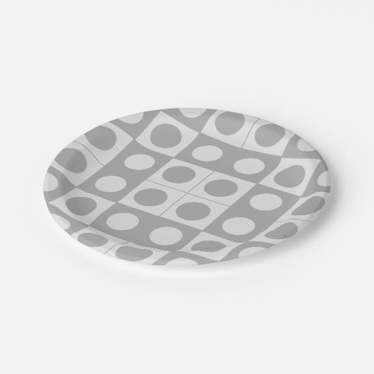 Midden-Eeuw Abstracte geometrische verjaardag Papieren Bordje (Gekanteld)