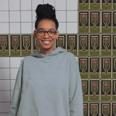 Midden-Eeuw Abstracte Tuin Bloemen Greenhouse Tegeltje