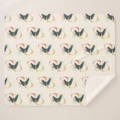 Midden-Eeuw Atomic Charcoal Sinaasappel Yellow Sherpa Deken (Voorkant (horizontaal))