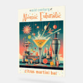Midden eeuw Atomic Futuristic Citrus Martini Bar Acryl Bord (Hoek)