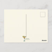 Midden eeuw Atomic Futuristic Citrus Martini Bar Briefkaart (Achterkant)