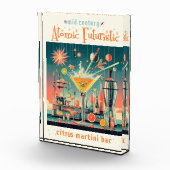 Midden eeuw Atomic Futuristic Citrus Martini Bar Fotoblokken (Rechts)