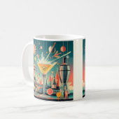 Midden eeuw Atomic Futuristic Citrus Martini Bar Koffiemok (Voorkant links)