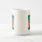 Midden eeuw Atomic Futuristic Citrus Martini Bar Koffiemok (Center)