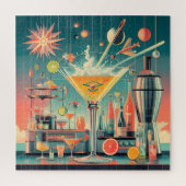 Midden eeuw Atomic Futuristic Citrus Martini Bar Legpuzzel (Verticaal)