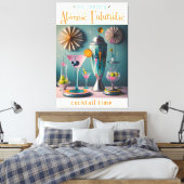 Midden eeuw Atomic Futuristic Cocktail Time Canvas Afdruk (Insitu (Slaapkamer))