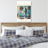 Midden eeuw Atomic Futuristic Cocktail Time Canvas Afdruk (Insitu (Slaapkamer))