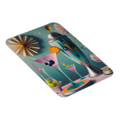 Midden eeuw Atomic Futuristic Cocktail Time Magneet (Rechterzijde)