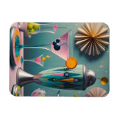 Midden eeuw Atomic Futuristic Cocktail Time Magneet (Horizontaal)