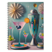 Midden eeuw Atomic Futuristic Cocktail Time Notitieboek (Voorkant)