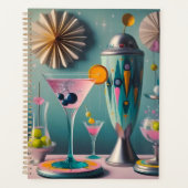 Midden eeuw Atomic Futuristic Cocktail Time Planner (Voorkant)