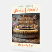 Midden-eeuw Atomic Futuristic Party Bar Acryl Bord (Hoek)