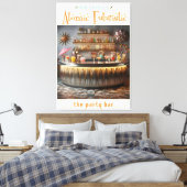 Midden-eeuw Atomic Futuristic Party Bar Canvas Afdruk (Insitu (Slaapkamer))