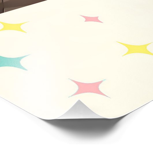 Midden-eeuw Atomic Futuristic Party Bar Foto Afdruk (Hoek)