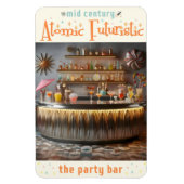 Midden-eeuw Atomic Futuristic Party Bar Magneet (Verticaal)