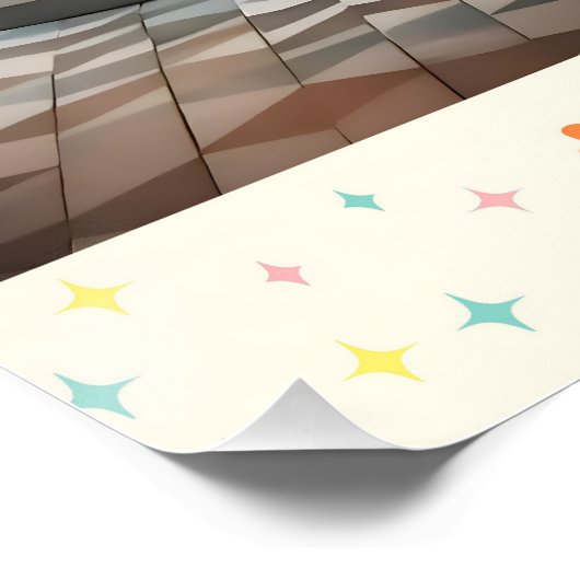 Midden-eeuw Atomic Futuristic Party Bar Perfect Poster (Hoek)