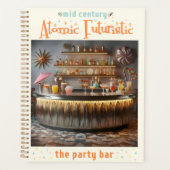 Midden-eeuw Atomic Futuristic Party Bar Planner (Voorkant)