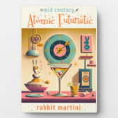 Midden eeuw Atomic Futuristic Rabbit Martini Fotoplaat (voorkant)