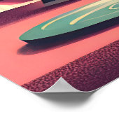 Midden eeuw Atomic Futuristic Rabbit Martini Poster (Hoek)