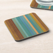 Midden-Eeuw Atomic Futuristic Stripes Print Bier Onderzetter (Linkerzijde)