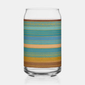 Midden-Eeuw Atomic Futuristic Stripes Print Blikvorm Glas (Voorkant)