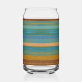 Midden-Eeuw Atomic Futuristic Stripes Print Blikvorm Glas (Rechts)