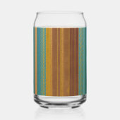Midden-Eeuw Atomic Futuristic Stripes Print Blikvorm Glas (Links)