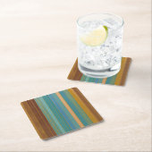 Midden-Eeuw Atomic Futuristic Stripes Print Kartonnen Onderzetters (Insitu)