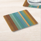 Midden-Eeuw Atomic Futuristic Stripes Print Kartonnen Onderzetters (Schuin)