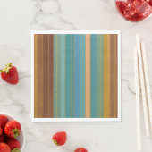 Midden-Eeuw Atomic Futuristic Stripes Print Servet (Insitu)