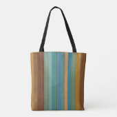 Midden-Eeuw Atomic Futuristic Stripes Print Tote Bag (Achterkant)