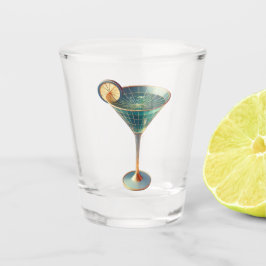 Midden eeuw Atomic Futuristic Wormhole Martini Shot Glas