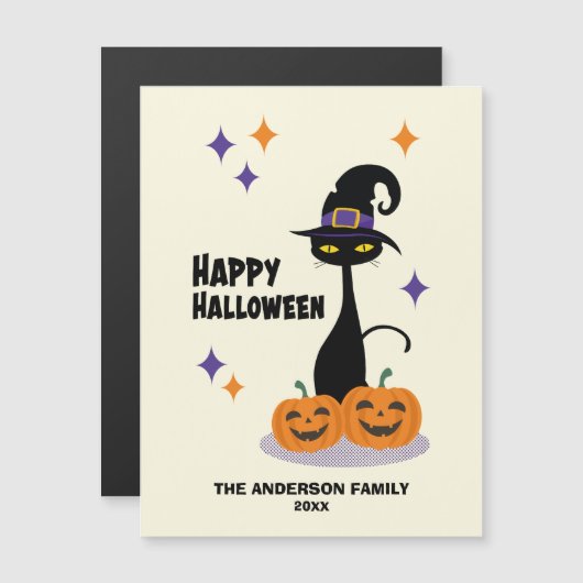 Midden-eeuw Atomic Halloween Cat (Voorkant / Achterkant)